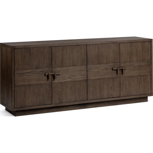 Oakridge 4 Door Cabinet in Havana Brown Oak Veneer