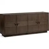Oakridge 4 Door Cabinet in Havana Brown Oak Veneer