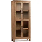 Hensley Display Cabinet Bookcase in Sunfield Reclaimed Pine & Glass