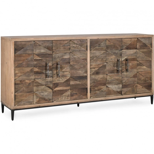 Maverick 4 Door Sideboard in Reclaimed Pine & Iron