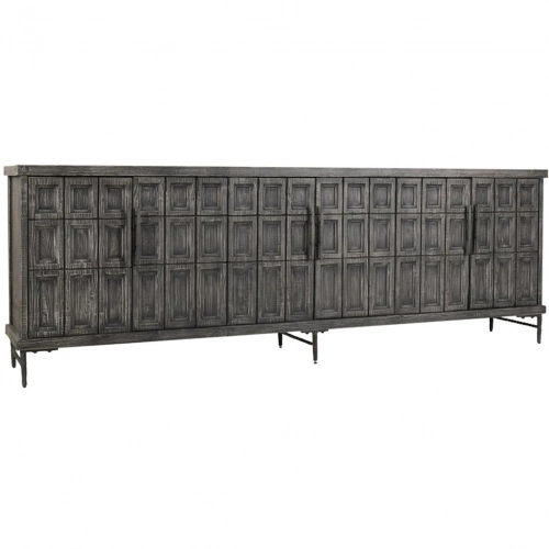 Warren 6 Door Sideboard in Reclaimed Pine & Iron