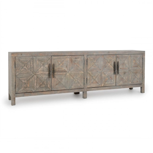 Elani 4 Door Sideboard in Distressed Blue Reclaimed Pine