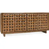 Bast 4 Door Cabinet in Mission Brown Reclaimed Pine Wood