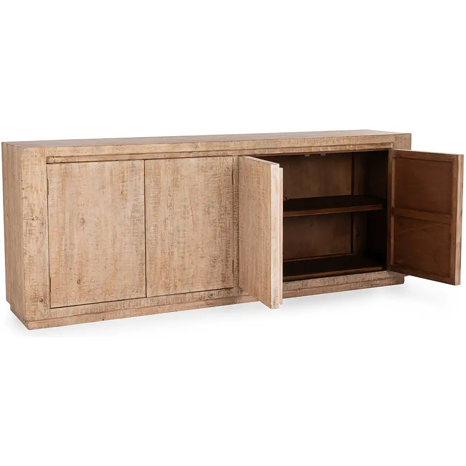 Classic Home Wolden 4 Door Buffet - Thumbnail 3