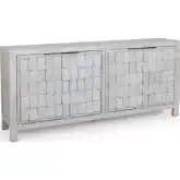 Gama 4 Door Sideboard Cabinet in Blue Washed Reclaimed Pine Wood