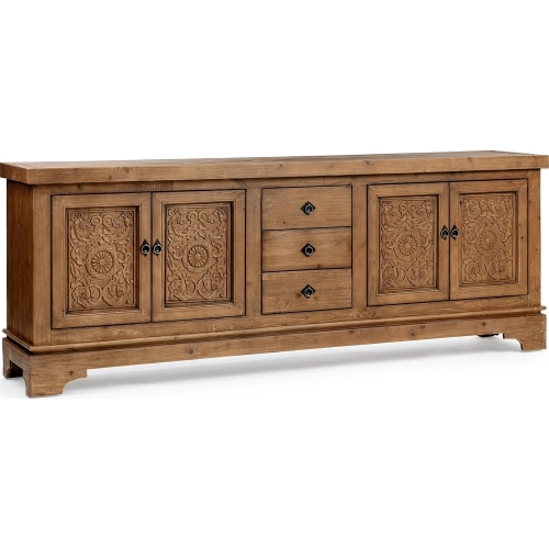 Amita 3-Drawer Cabinet in Brown Reclaimed Pine