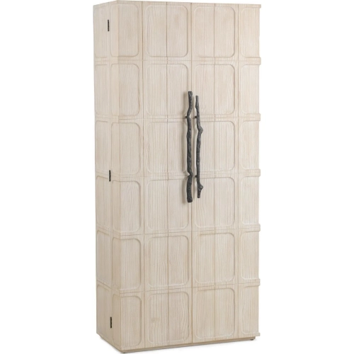 Corin Tall Cabinet in Seaside Dune Finish Wood & Metal