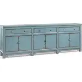Winford 3-Drawer Cabinet in Harbor Blue Reclaimed Pine