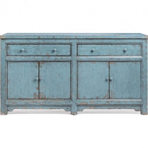 Winford 2-Drawer Cabinet in Harbor Blue Reclaimed Pine