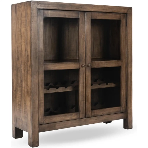 Eli 2Dr Bar Cabinet MX in Rustic Wood