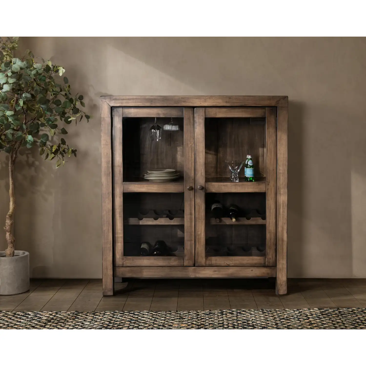 Classic Home Eli 2Dr Bar Cabinet MX - Thumbnail 3