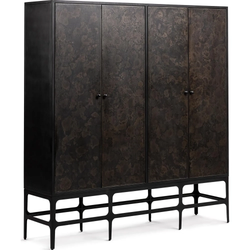 Amilio Tall Cabinet in Rust Noir Iron