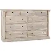 Adelaide 9 Drawer Dresser in Natural White Wash Mango Wood