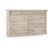 Adelaide 9 Drawer Dresser in Natural White Wash Mango Wood