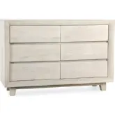 Reece 6 Drawer Dresser in Sand Finish Mango Wood