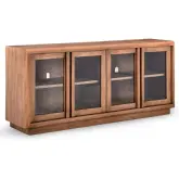 Selena Sideboard Umber Finish Mango Wood & Glass