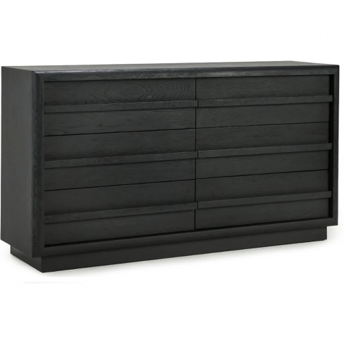 Sedona 6 Drawer Dresser in Black Solid Oak