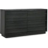 Sedona 6 Drawer Dresser in Black Solid Oak