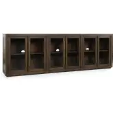 Bradley 6 Door Cabinet in Landmark Brown Oak Wood