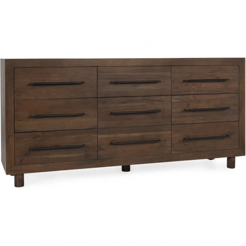 Jaxon 9 Drawer Dresser in Cocoa Brown Wood