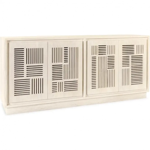 Lila 4 Door Buffet in Coastal White Solid Wood