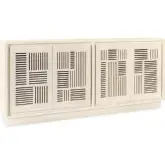 Lila 4 Door Buffet in Coastal White Solid Wood