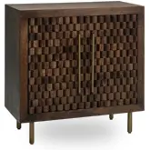 Norwood 2 Door Cabinet in Brown Finish Mango Wood