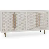 Norwood 4 Door Buffet in White Wash Mango Wood