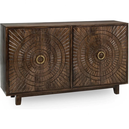 Vivienne 4 Door Sideboard in Brown Finish Mango Wood