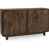 Vivienne 4 Door Sideboard in Brown Finish Mango Wood