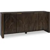 Ledro 4 Door Buffet in Brown Finish Mango Wood