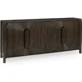 Colson Mango Wood 4 Door Cabinet Coffee Brown