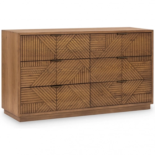 Santa Clara Dresser in Brown Finish Oak Veneer