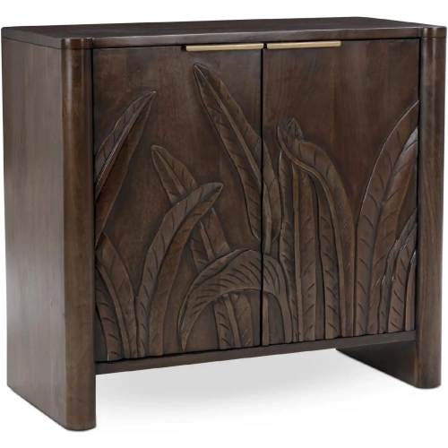 Ledro 2 Door Cabinet in Dark Brown Solid Mango Wood