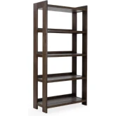 Marine Bookcase in Cocoa Brown Finish Wood