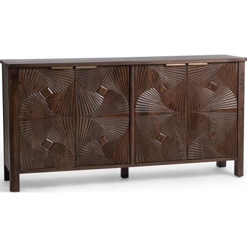 Lina 4 Door Cabinet in Kona Brown Mango Wood