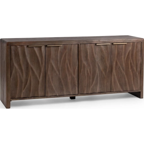 Braxton 4 Door Cabinet in Tundra Brown Mango Wood
