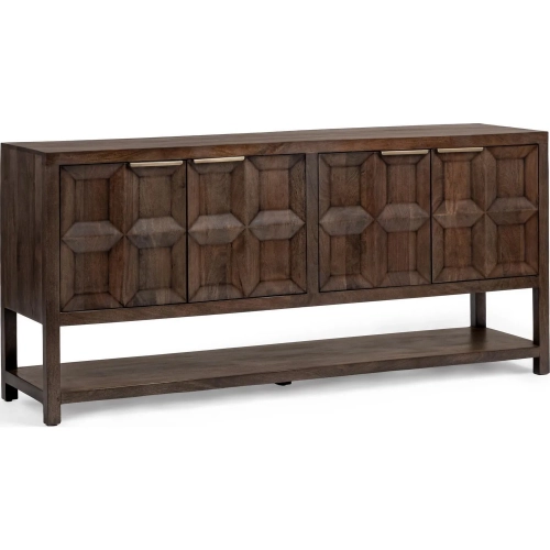 Costa 4 Door Cabinet in Tundra Brown