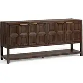 Costa 4 Door Cabinet in Tundra Brown