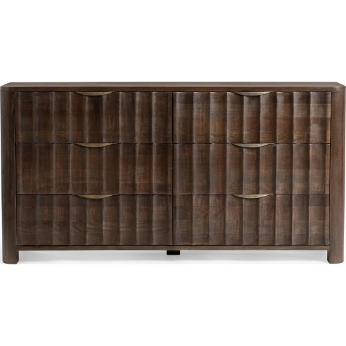 Baylee 6 Drawer Dresser in Cocoa Brown Mango Wood