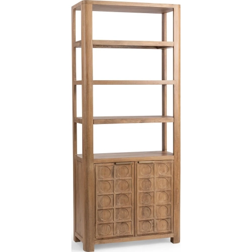 Cleveland Bookcase in Sandy Taupe Mango Wood