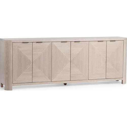 Elina 6 Door Cabinet in Vanilla Grove Finish Oak Veneer