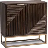 Flint 2-Door Cabinet in Dark Brown Mango Wood & Iron