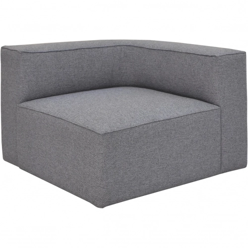 Malibu Corner Chair Sectional Sofa Unit in Gray Fabric