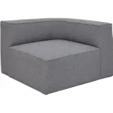 Malibu Corner Chair Sectional Sofa Unit in Gray Fabric