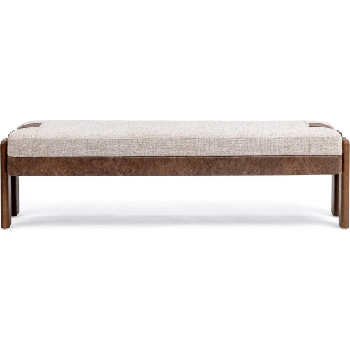 Kava Accent Bench in Cocoa Latte Fabric & Wood