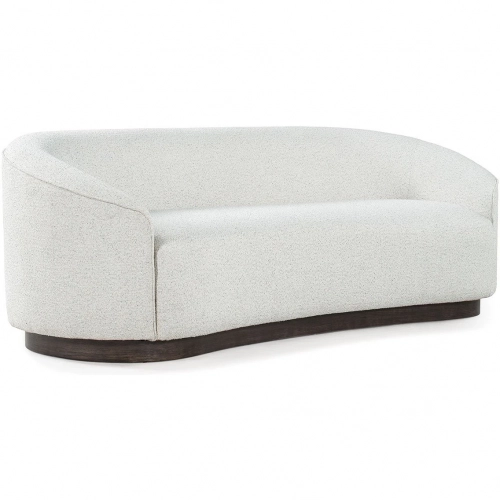 Beverly 90" Sofa in Oatmeal Fabric & Wood