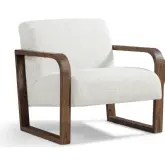 Lexington Accent Chair in Oatmeal Fabric & Wood