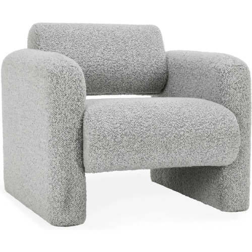 Marcel Accent Chair in Gray Boucle Fabric