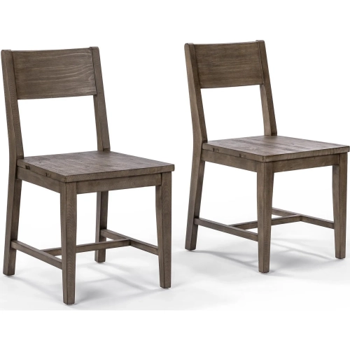 Ollie Dining Chair in Brown Reclaimed Pine (Set of 2)